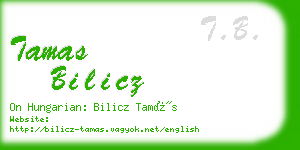 tamas bilicz business card